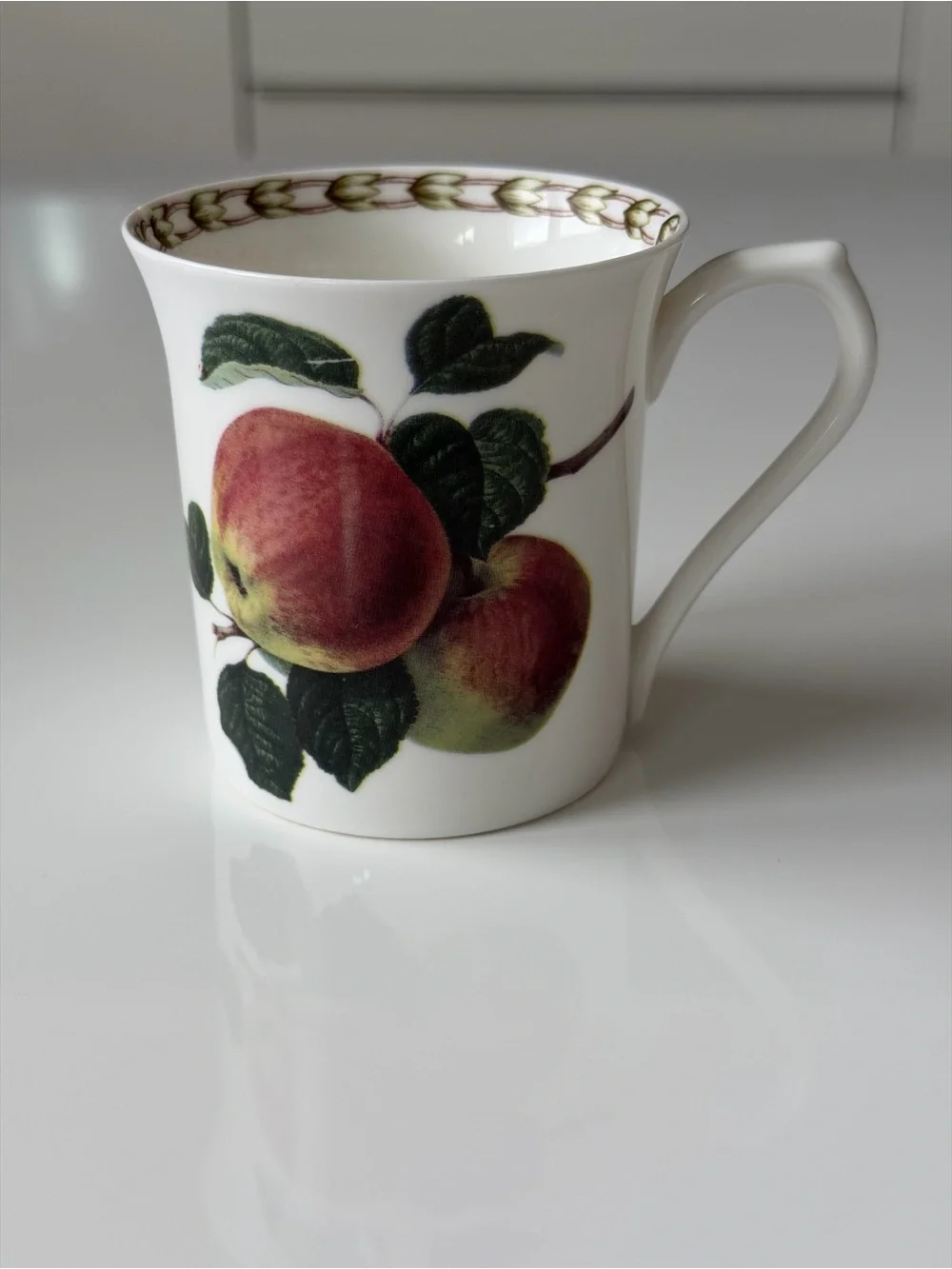 Queen’s Hooker’s Fruit Apple & Peach Fine Bone China Coffee Mugs - Set Of 2